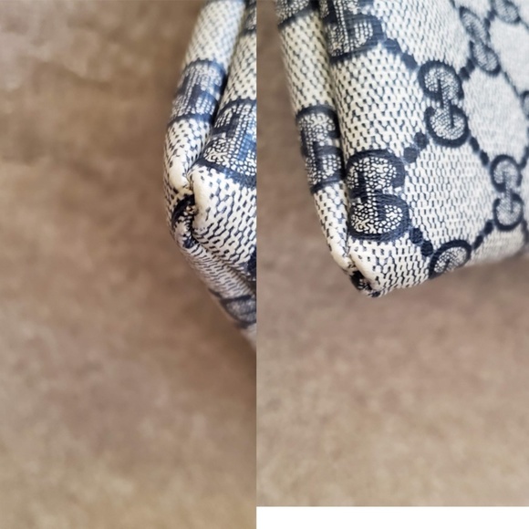 Blue Vintage Gucci Shopper Tote Handbag Authentic - Picture 7 of 8